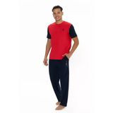 U.s Polo Assn. 18898 Erkek Kısa Kollu Bisiklet Yaka Pijama Takımı-Kırmızı
