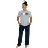 U.S. Polo Assn. 18899 Erkek Kısa Kollu Bisiklet Yaka Pijama Takımı-Gri