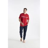 U.s. Polo Assn. 19038 Erkek Kırmızı Kısa Kollu Yuvarlak Yaka Pijama Takımı - 2XL