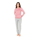 U.S. POLO ASSN. 2 İplik Kışlık Pijama Takım, XL, USPA20123W25-26, Gül Kurusu, kadın