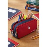 U.s. Polo Assn. 26063-26064-26066-260067 Iki Gözlü Kalemlik Kalem Kutusu - Kırmızı - Lacivert