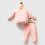 U.S. Polo Assn 2'li Bebek Takımı Sweat ve Pantolon, 6-9 Ay, 2738, Açık Pembe, Erkek