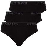 U.S. Polo Assn. 3 Adet Pamuklu Erkek Slip Külot - Siyah - XL