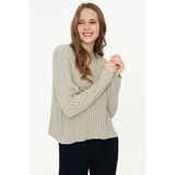 U.S. Polo Assn. 50251859-VR027 Kadın Haki Triko Kazak