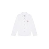 U.S. Polo Assn. 50263107-VR013 Basic Uzun Kollu Beyaz Erkek Çocuk Gömlek