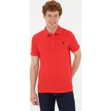 U.S. Polo Assn. 50279573-vr171 Erkek Slim Fit Polo Yaka Kırmızı Basic Tişört