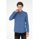 U.S. Polo Assn. 50296757-VR028 İndigo Uzun Kollu Basic Erkek Gömlek