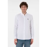 U.S. Polo Assn. 50296777-VR013 Beyaz Uzun Kollu Basic Erkek Gömlek