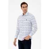 U.S. Polo Assn. 50296864-VR013 Beyaz Uzun Kollu Erkek Gömlek