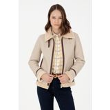 U.S. Polo Assn. 50297261-VR019 Ekru Kadın Mont