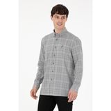 U.S. Polo Assn. 50297403-VR024 Gri Uzun Kollu Erkek Gömlek