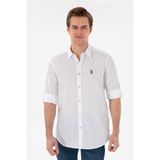 U.S. Polo Assn. 50297868-VR013015 Beyaz Uzun Kollu Basic Erkek Gömlek