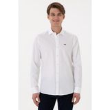 U.S. Polo Assn. 50298004-VR013 Basic Uzun Kollu Beyaz Erkek Gömlek