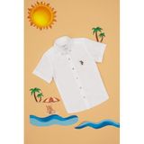 U.S. Polo Assn. 50298044-VR013 Beyaz Erkek Çocuk Gömlek