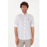 U.S. Polo Assn. 50305696-VR013 Uzun Kollu Beyaz Erkek Gömlek