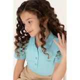 U.S. Polo Assn. 50306036-VR007 Aqua Kız Çocuk T-shirt