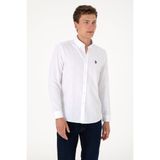 U.S. Polo Assn. 50306338-VR013 Beyaz Uzun Kollu Basic Erkek Gömlek