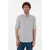 U.S. Polo Assn. 50306367-VR024 Gri Uzun Kollu Erkek Gömlek