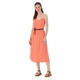 U.S. Polo Assn. 50306641-VR023 Kadın Fuşya Dokuma Elbise