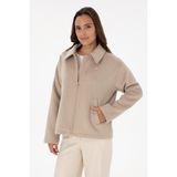 U.S. Polo Assn. 50309467-VR088 Koyu Bej Kadın Mont