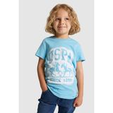 U.S. Polo Assn. 50327044-VR007 Aqua Erkek Çocuk Tişört