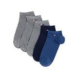 U.S. Polo Assn. 5’li Paket Çorap Gri Lacivert Mavi - Regular Fit - Şık ve Rahat Tasarım (Erkek/bayan) - Çok Renkli