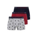 U.s Polo Assn 80328 Erkek Bordo Lacivert Gri 3'Lü Boxer