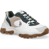 U.S. Polo Assn Assn Tracky Yüksek Taban Kadın Sneaker Spor Ayakkabı Beyaz - Yeşil 38