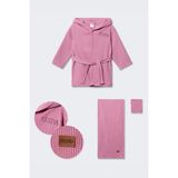 U.S. Polo Assn Bebek Kız Bebek Mor Bornoz Set USB3049-C-V1 - Standart