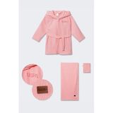 U.S. Polo Assn. Bebek Kız Bornoz Set, Turuncu, Standart Beden