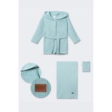U.S. Polo Assn. Bebek Kız Bornoz Set, Yeşil, Standart Beden