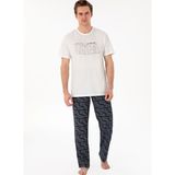 U.S. Polo Assn. Beyaz Erkek Pijama Takımı 18903 3'lu Pijama Takimi