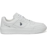 U.S. Polo Assn. Beyaz Erkek Sneaker Suni Deri Düz Topuklu Bağcıklı Taban Tipi
