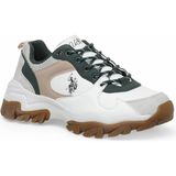 U.S. Polo Assn. Beyaz Kadın Sneaker Spor Ayakkabı Düz Taban Tekstil Malzeme ile Rahat Kullanım - 001-Beyaz