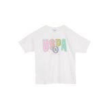 U.S. Polo Assn. Beyaz-Lacivert Kız Çocuk Baskılı Pijama Takımı G084SZ0HF.000.US2517