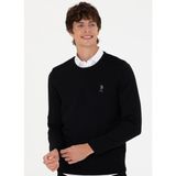 U.S. Polo Assn. Bisiklet Yaka Slim Fit Siyah Erkek Kazak TD01-BSK23