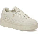 U.s. Polo Assn. Caroline 36/40 Kadın Yüksek Taban Sneaker Spor Ayakkabı - Bej
