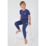 U.s. Polo Assn Chirping Koyu Mavi Erkek Çocuk Kısa Kol Pijama Takım - 5 - 6 Yaş - Koyu İndigo