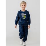 U.S. Polo Assn. Civil Boys 4-8 Yaş Eşofman Takımı - Mavi - Koyu İndigo - 6 - 7 Yaş