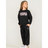 U.S. Polo Assn. Civil Girls 4-8 Yaş Eşofman Takımı - Siyah - 5 - 6 Yaş