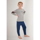 U.S. Polo Assn. Color Mix Gri Erkek Çocuk Uzun Kol Pijama Takım - Gri Melanj - 6 - 7 Yaş