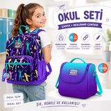 U.S. Polo Assn. Coral High Mor Voleybol Sırt Çantası 23636+TURKUAZ Mor Renk Geçiş Thermo Beslenme Çantası 11763 - Çok Renkli
