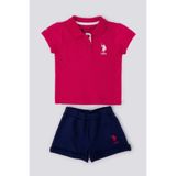 U.s. Polo Assn Creamy Intensity Pembe Bebek Hırka - 9 - 12 Ay - Vişne