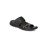U.S. Polo Assn. DEAN HAKİKİ DERİ BANTLI SİYAH ANATOMİK ERKEK TERLİK