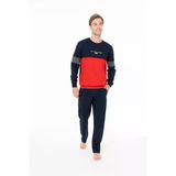 U.s. Polo Assn. Erkek %100 Pamuklu Renk Bloklu Lacivert Pijama Takımı - Lacivert - Arsno18r93n0-Jlac