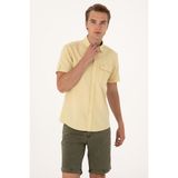 U.s. Polo Assn. Erkek Açık Haki Gömlek Kısa Kollu 50300181-VR183 - Haki-1070 - XS