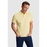 U.S. Polo Assn. Erkek Açık Sarı Regular Fit Polo Yaka Basic Tişört 50324938-VR004 - XL