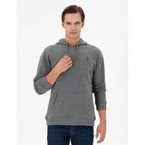 U.S. Polo Assn. Erkek Antrasit Melanj Sweatshirt 50298271-VR081, Gri, L