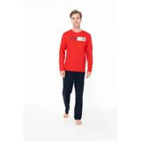 U.s. Polo Assn. Erkek Basic Baskılı Bisiklet Yaka Kırmızı Pijama Takımı %100 Pamuk - Kırmızı - Arsno18l94b5-Rkır