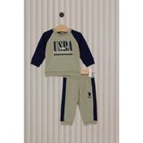 U.S. Polo Assn. Erkek Bebek 2'li Takım Çay Yeşili - 12 - 18 Ay